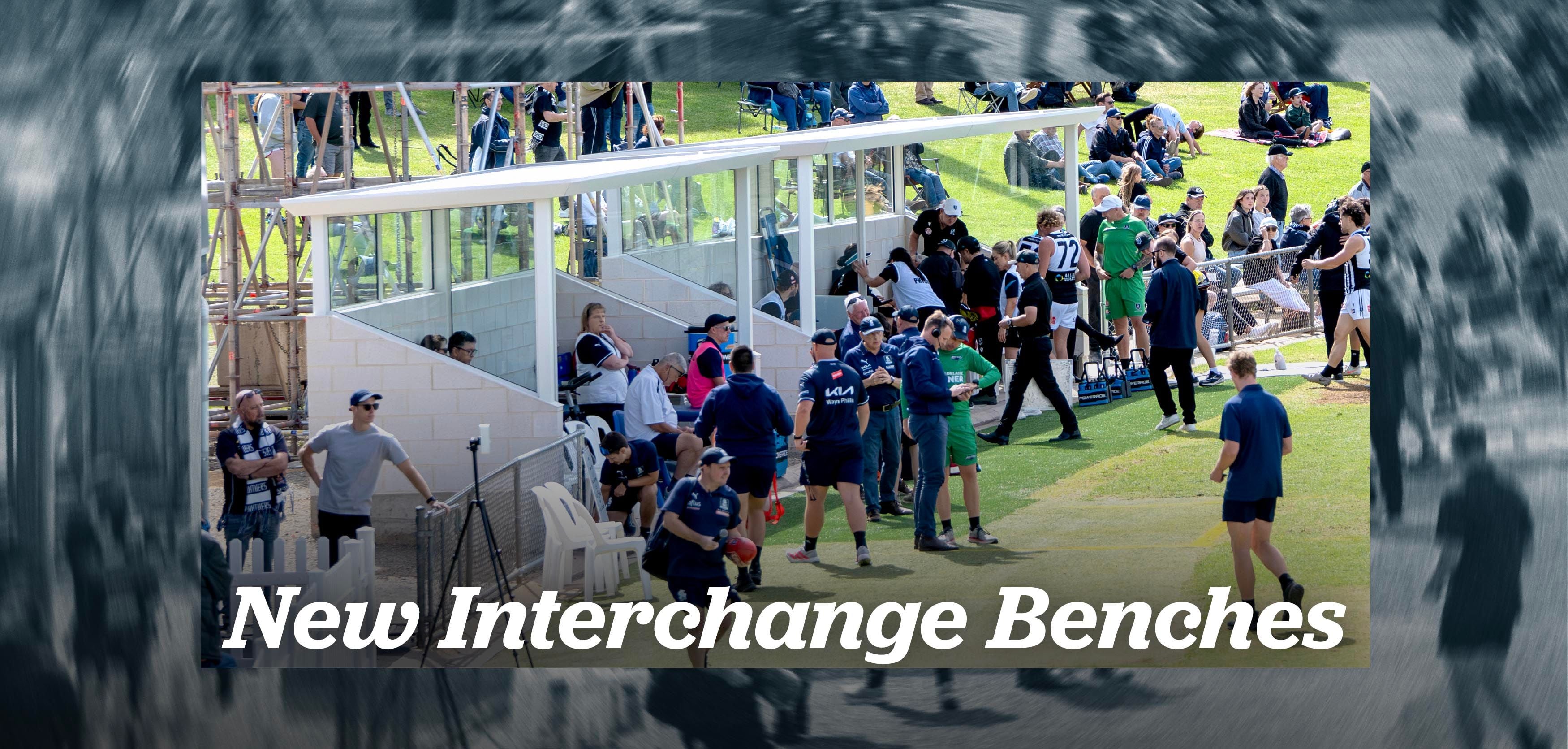 New Interchange Benches at Magain Stadium New Interchange Benches at Magain Stadium